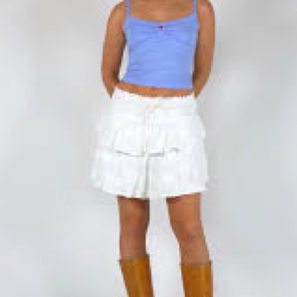 White Ruffle Skirt